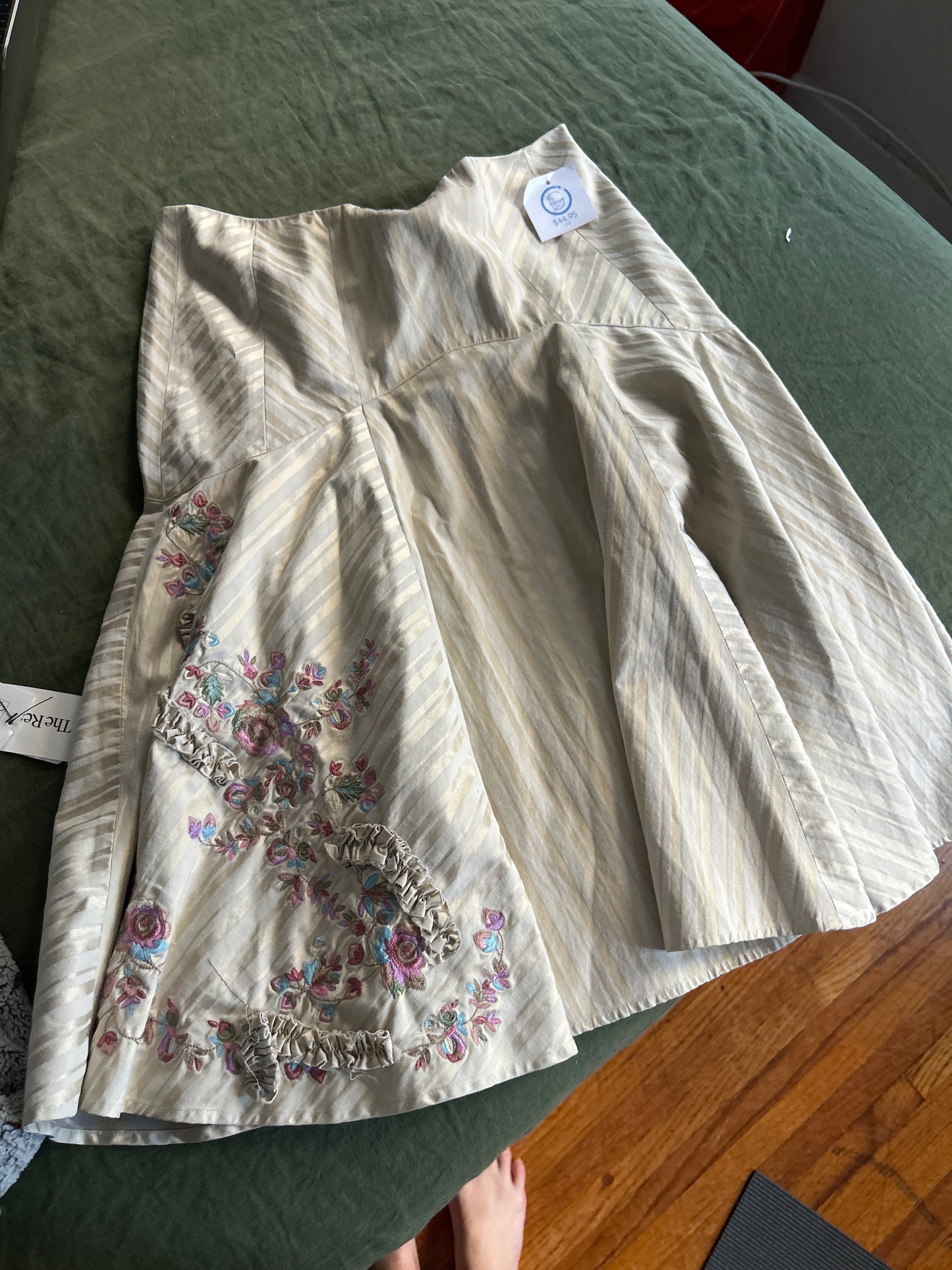 DVF embroidered skirt