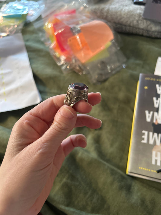 Art deco huge amethyst ring 015077