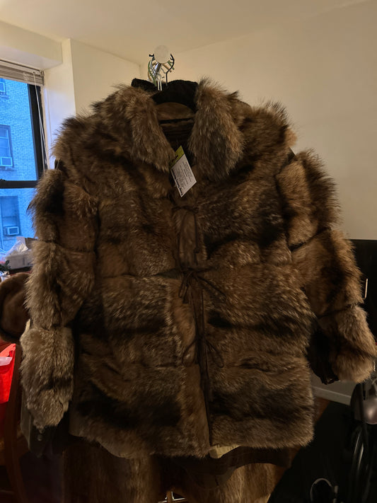 JM raccoon leather jacket 193