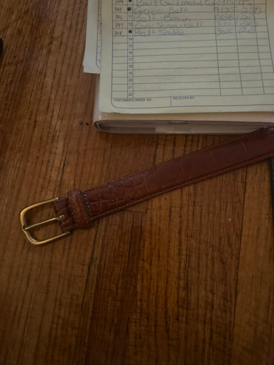 Brown croc belt JM 346