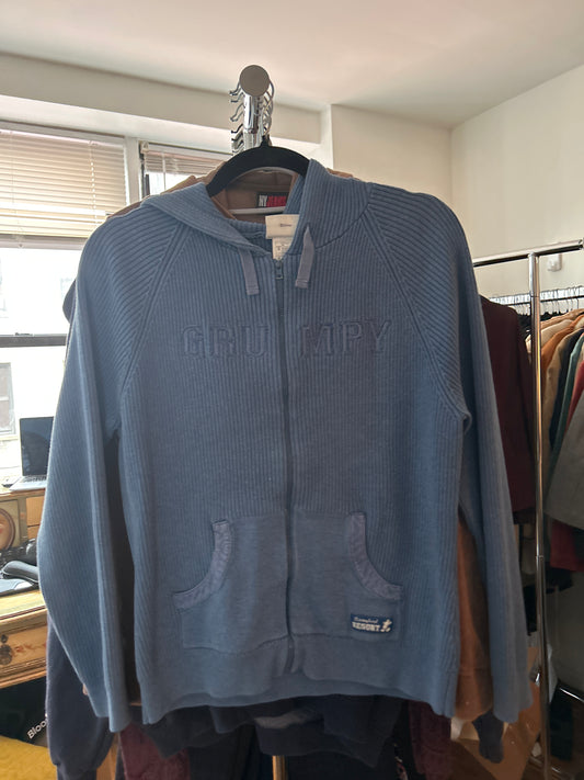 Disney grumpy blue zip up