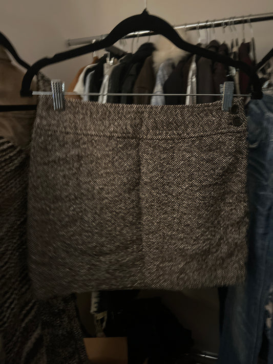 Brown tweed miniskirt