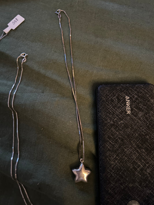Puffy star necklace 01503S