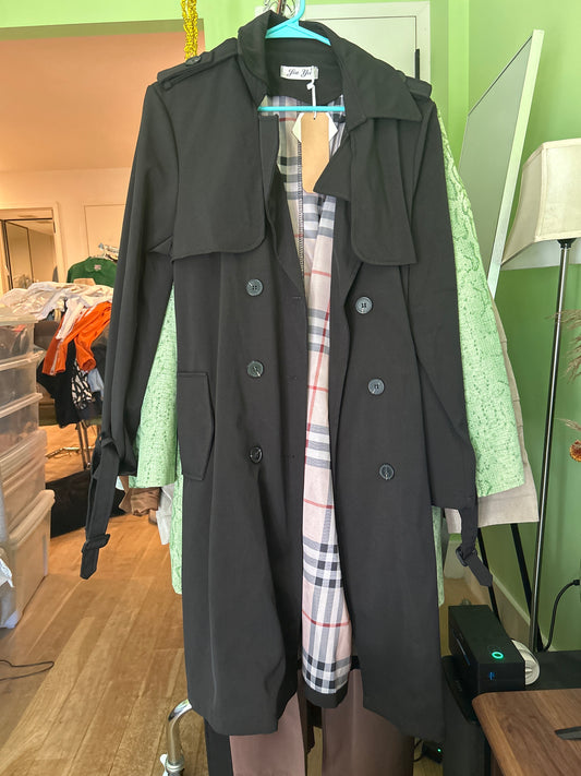 Classic black trenchcoat