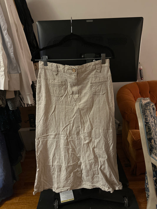 Italian linen blend skirt