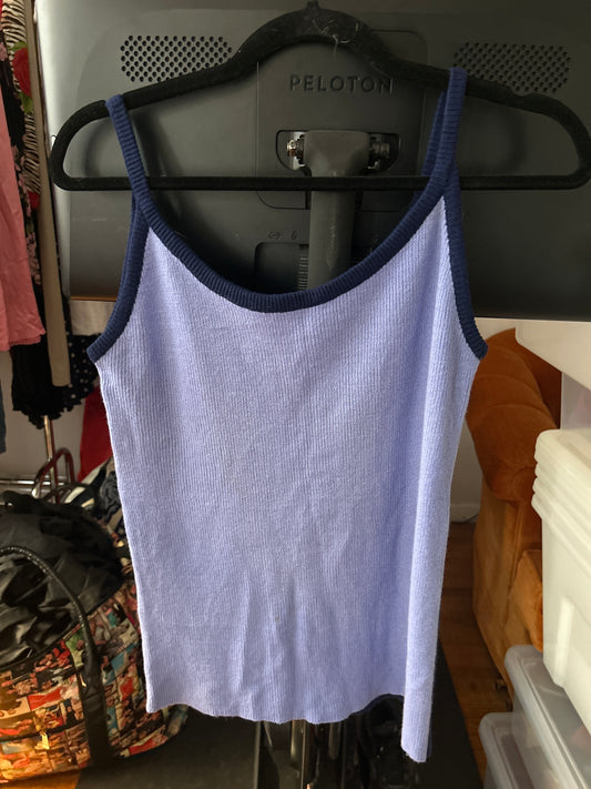 Blue two tone tank top