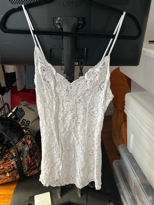 White lace tank top