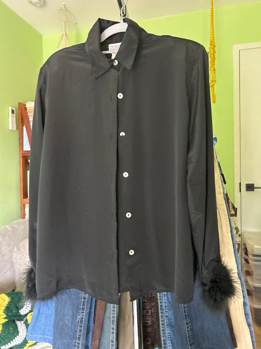 Fur cuff button up