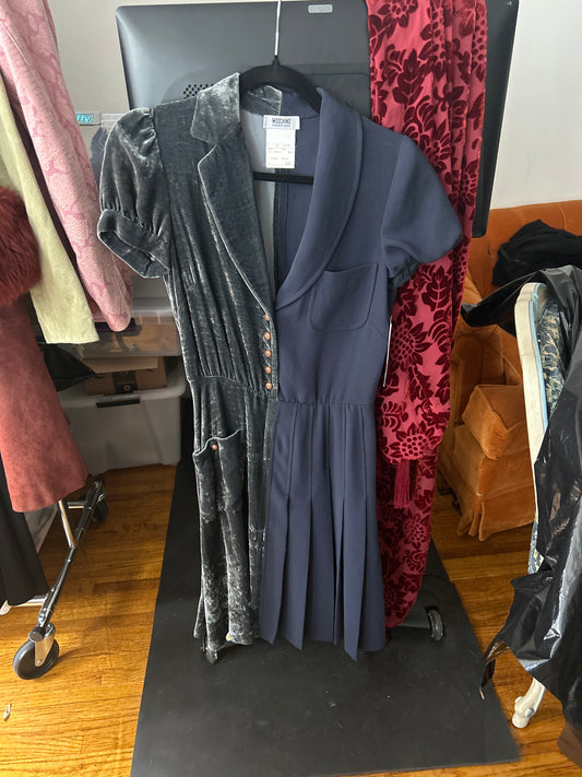 Moschino split velvet dress