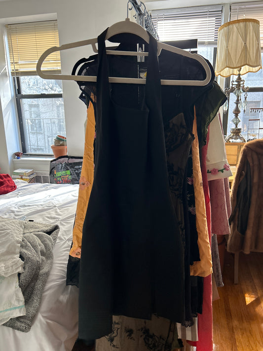 Cache black halter dress