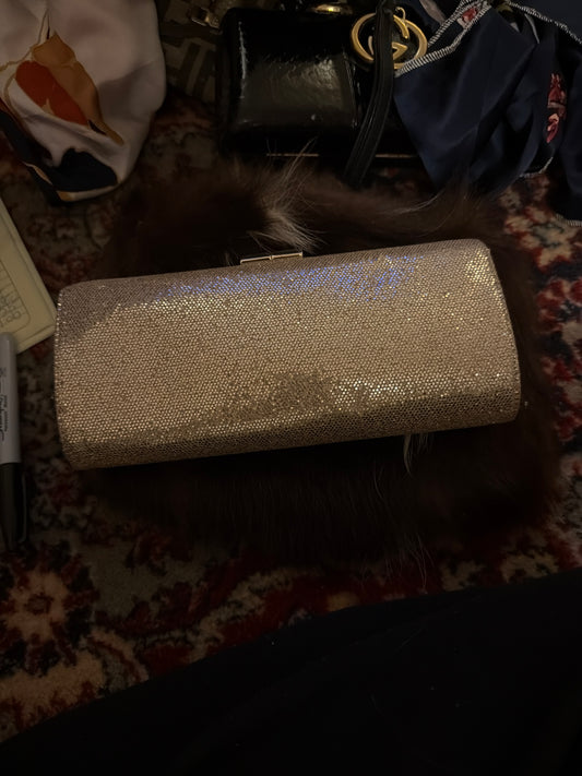 Jimmy Choo gold bag JM 44B ￼