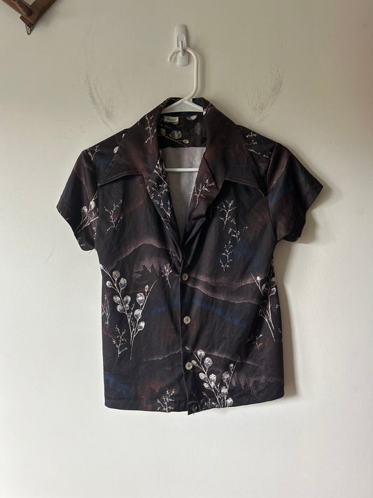 Y2K Braat Button Up Short Sleeved Top