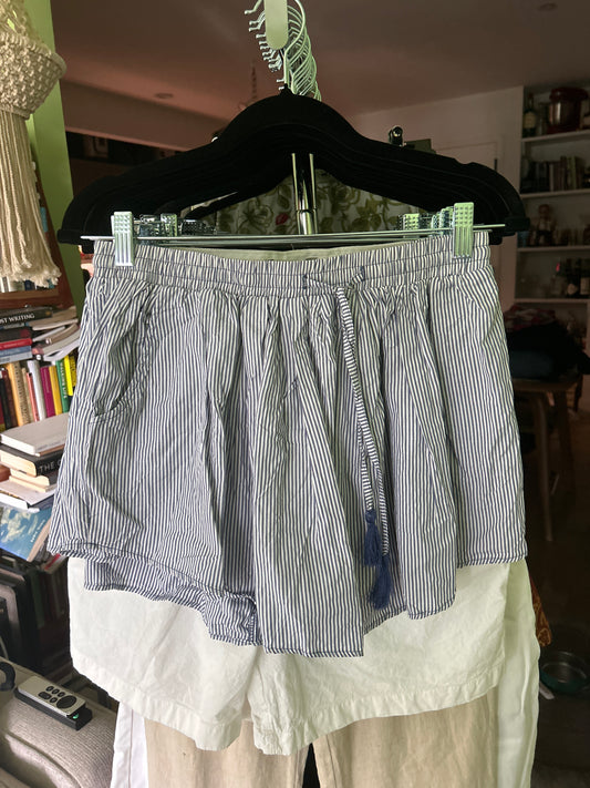 Blue/white stripe shorts