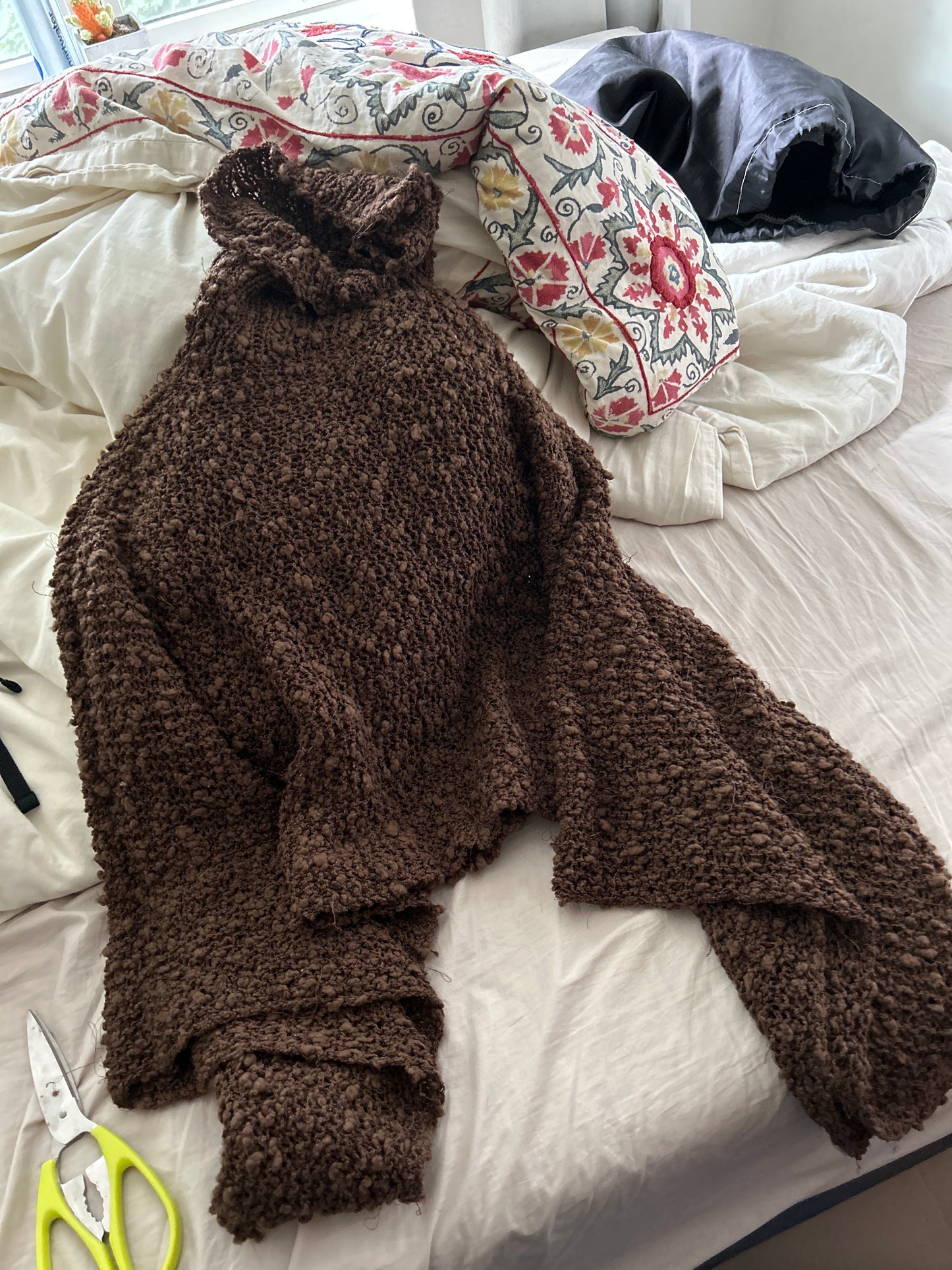 Brown hand knit sweater