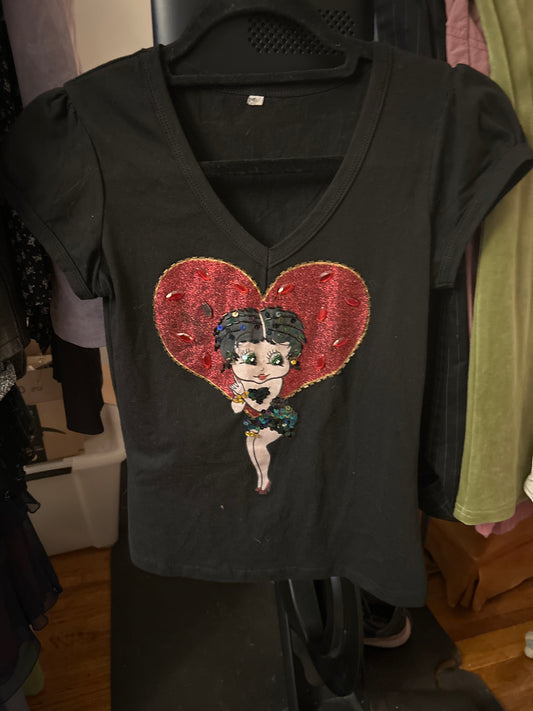 Betty Boop embellished T-shirt
