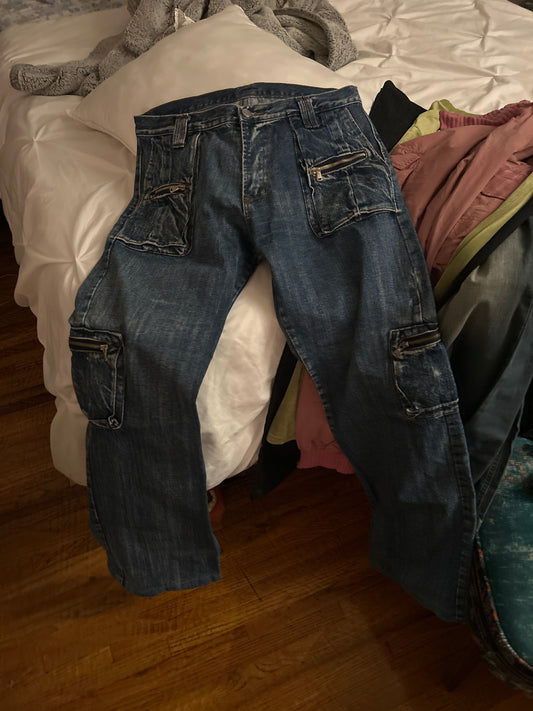 Y2K Italian cargo denim 01501Z