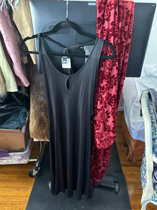 JM black Versace slip dress 223