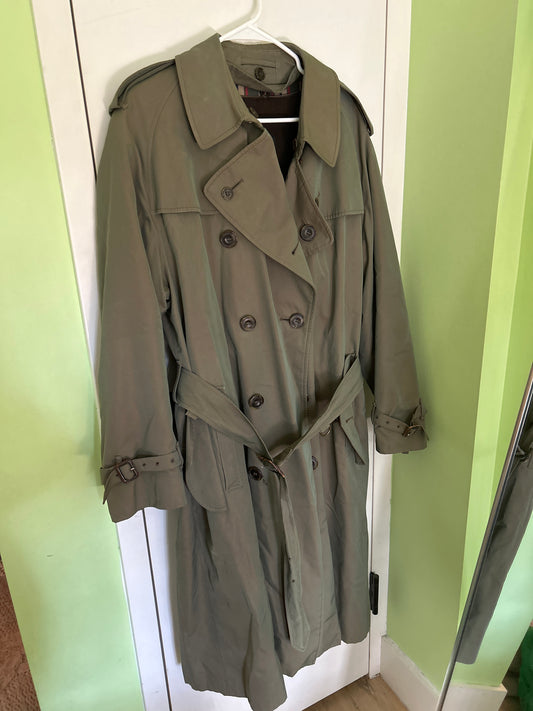 Iridescent trench coat
