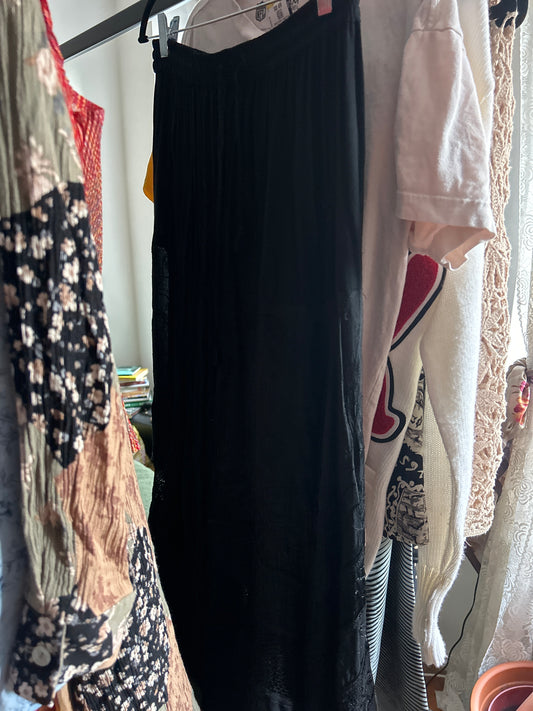 Black peasant skirt