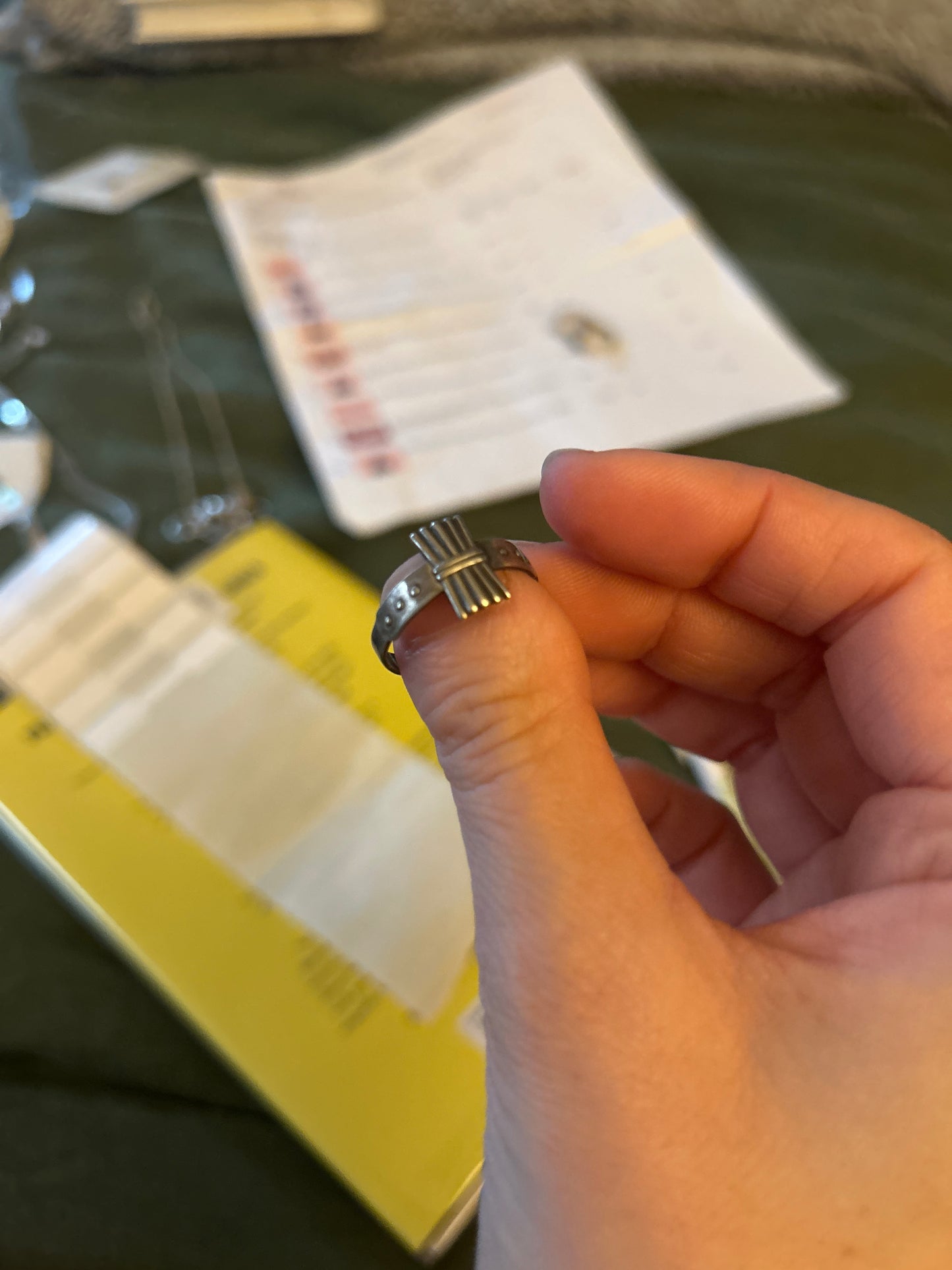 Campfire adjustable silver ring 015093