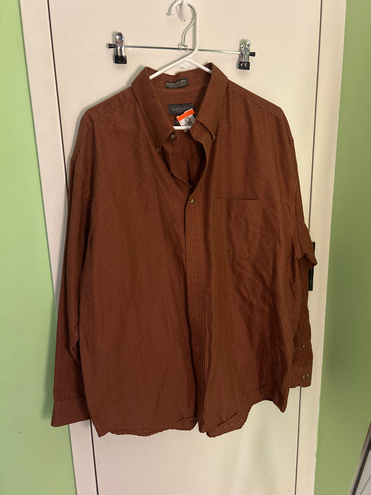 Van heusen red check button up