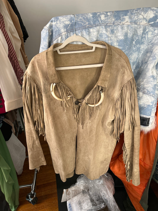Daniel Boone jacket with warthog tusk