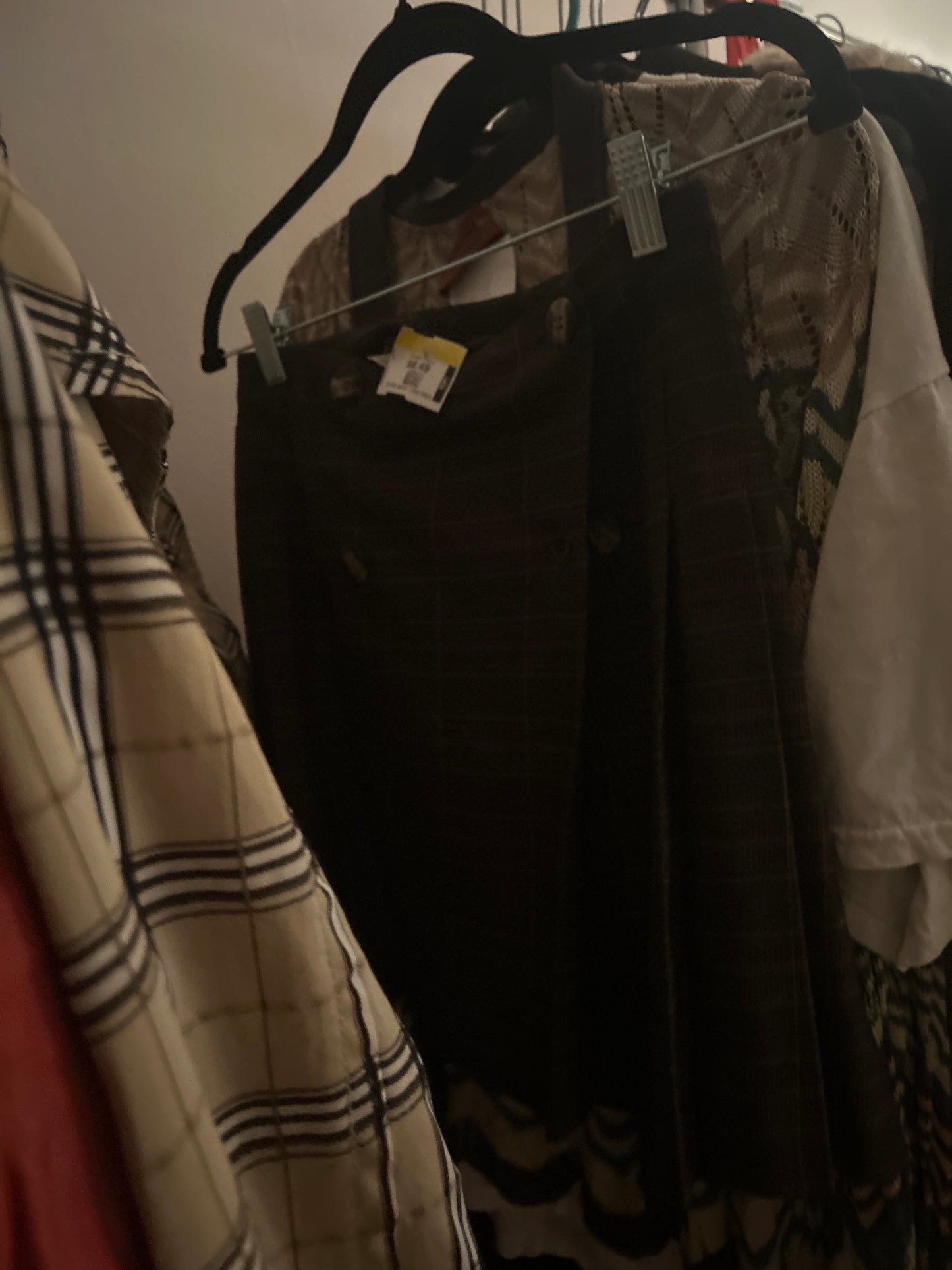 Plaid pleated mini skirt