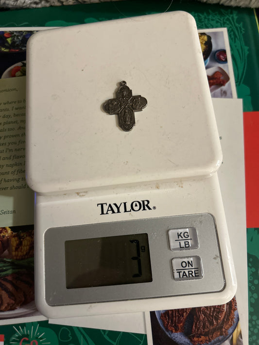 Engraved cross necklace 01503M