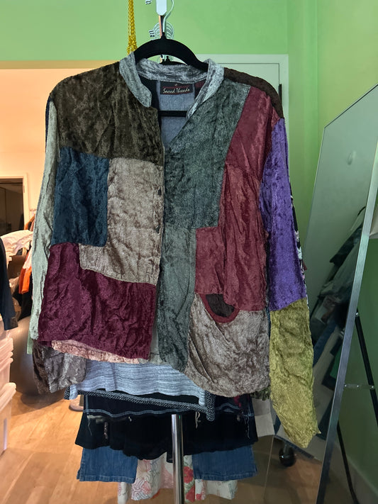 Sacred threads patchwork top