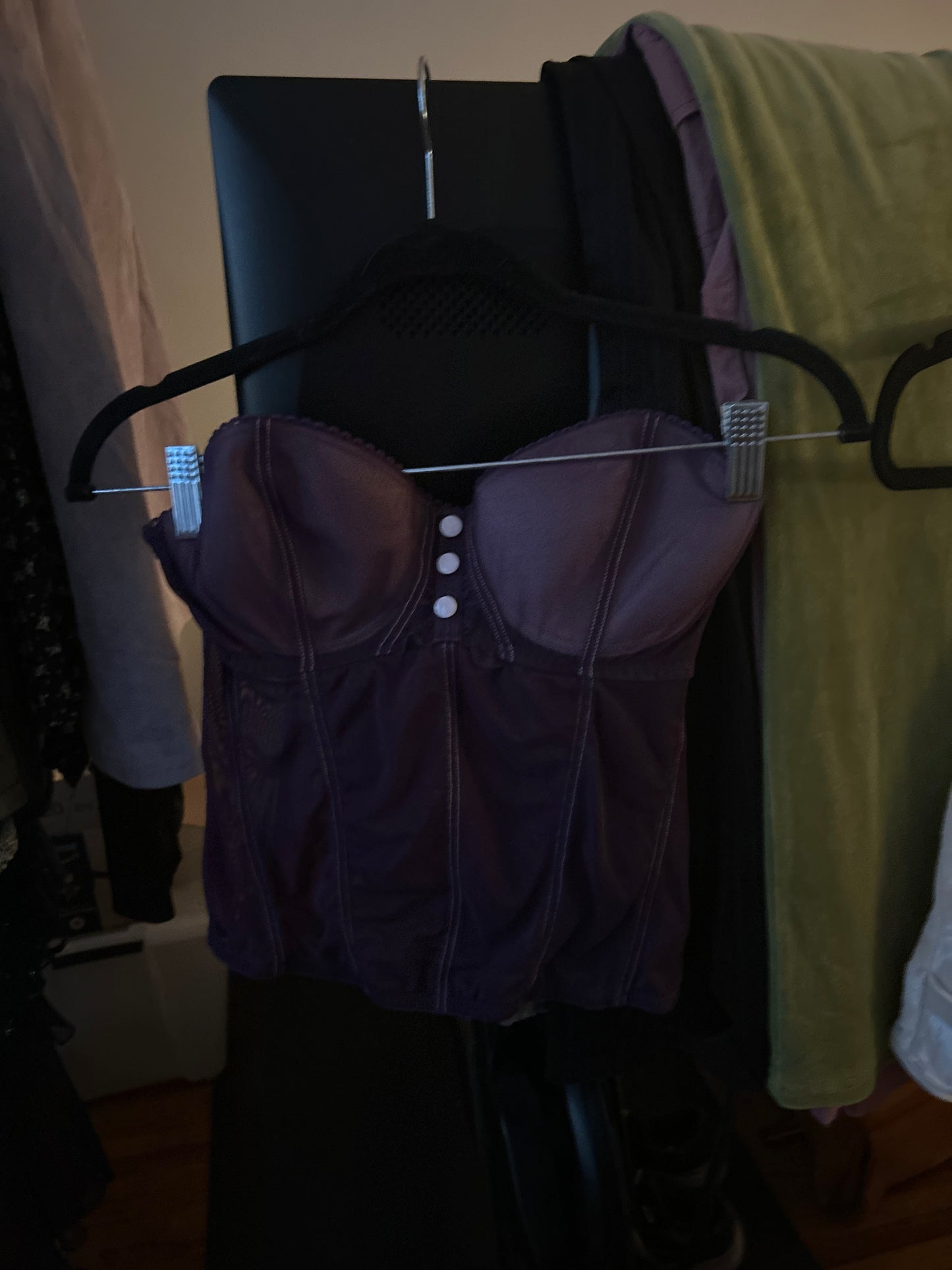 Purple bustier top