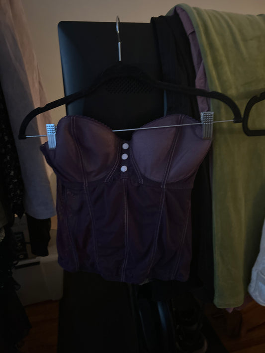 Purple bustier top