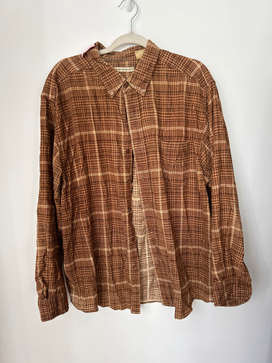 Knightsbridge brown plaid button up