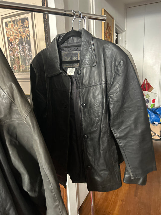 Mar GUI black leather jacket
