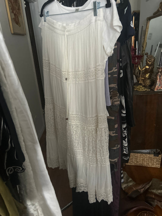 White peasant skirt