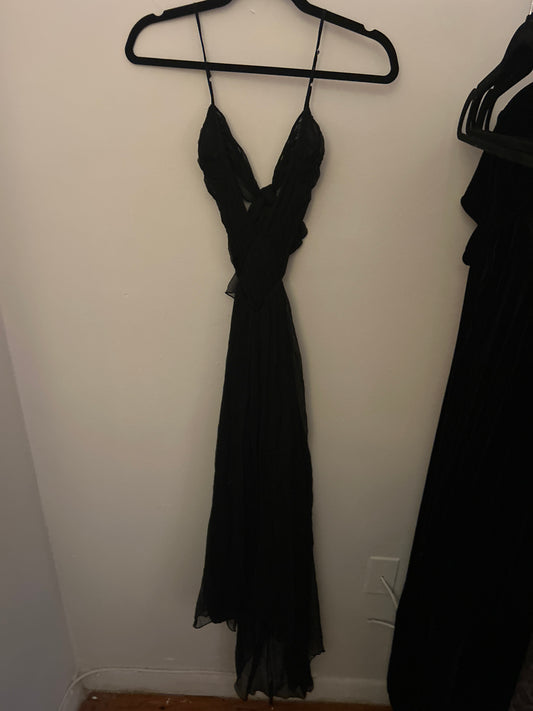 JM black sheer dress tsk 87