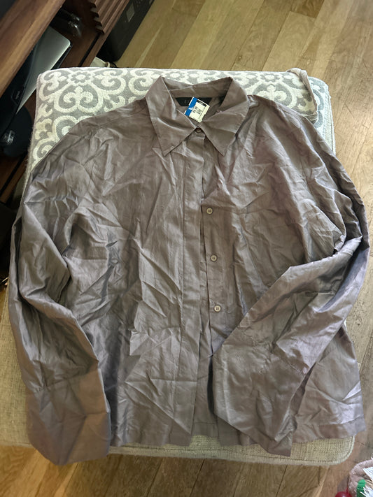 Luminescent purple button up