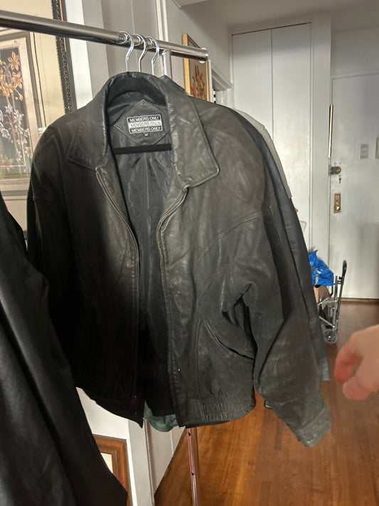 Members only leather bomber jacket