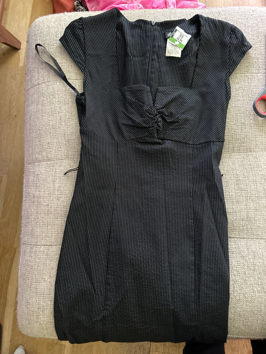 Black pinstripe dress