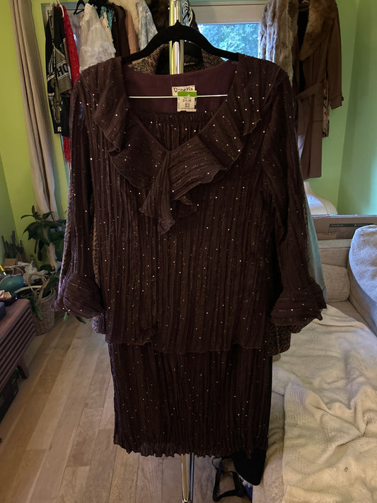 Venezia purple sequins set