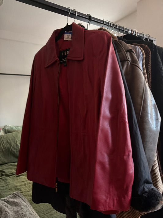 LNR red leather jacket