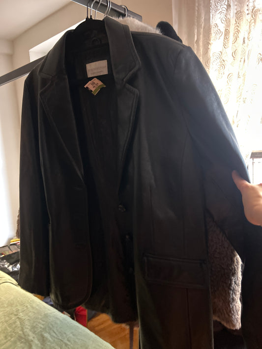 Worthington black leather jacket