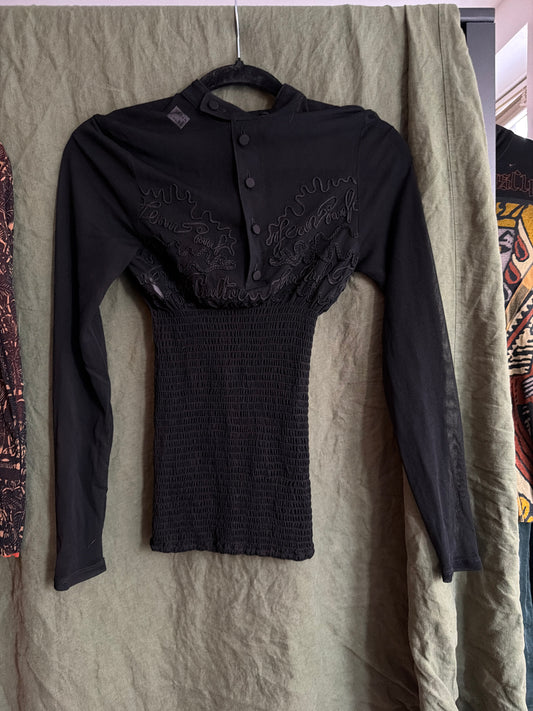 Gaultier 90s sheer top
