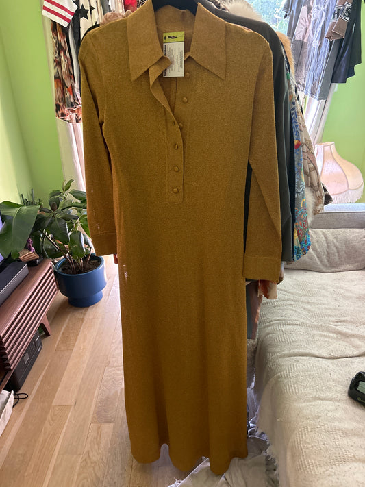 70s Gold lame dress