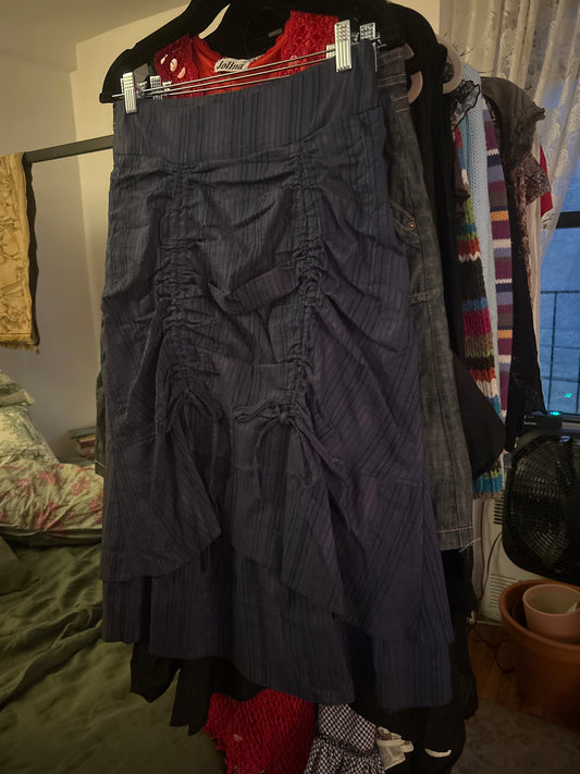 Dark grey ruched skirt