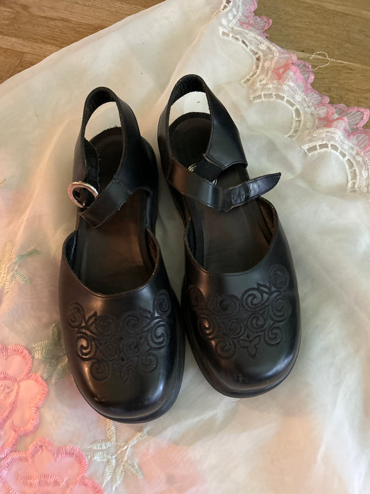 Dansko clogs with pattern