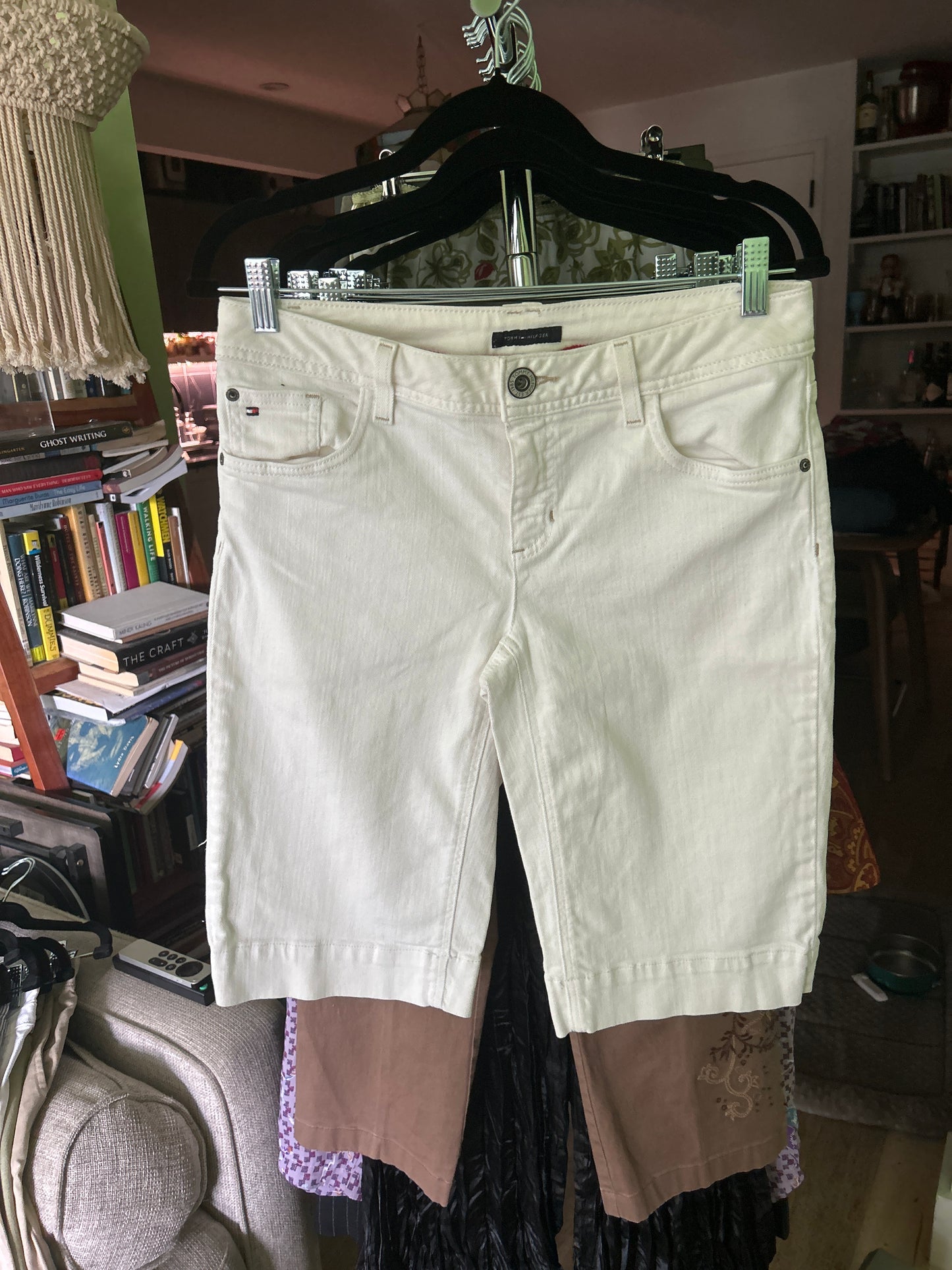 Tommy Hilfiger white denim shorts