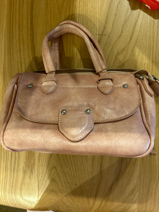 Pink leather bag