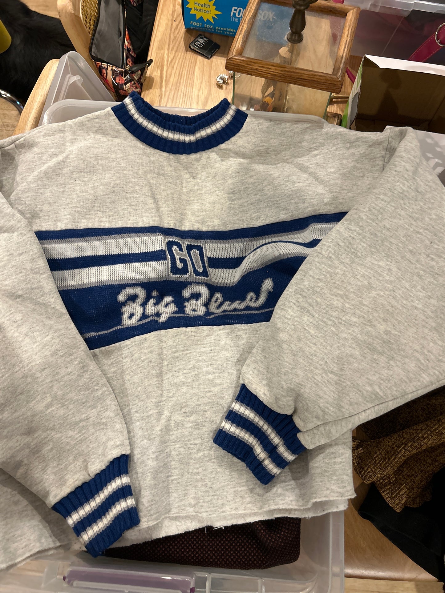 Go big blue sweatshirt