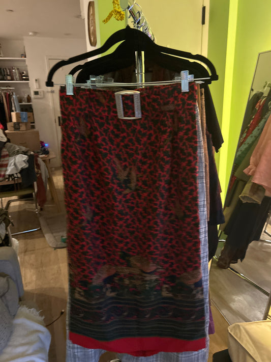 Duck print maxi skirt