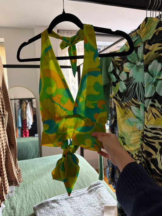 70s halter top green JM 12